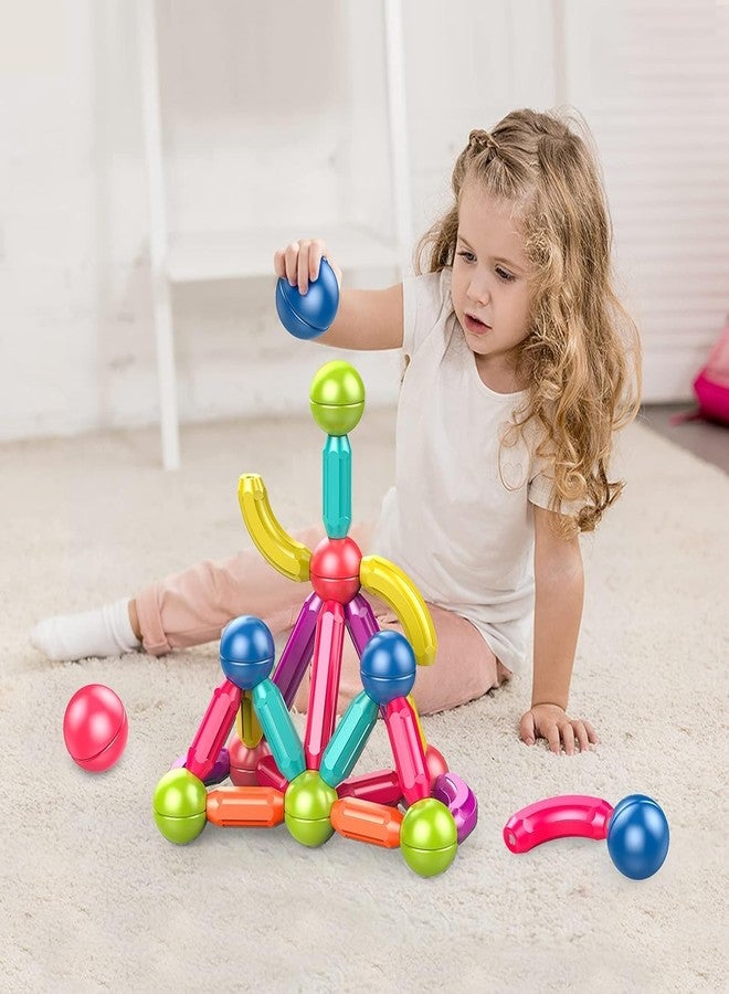 ROKTRY 36 pcs Magnetic Balls and Rods Set ,Magnetic Building Toys Colorful DIY STEM Building Blocks Sticks for Ages 3+ Year Old Children Boy Girl Educational Construction Toy, Toddler Magnetic Toys - Image 1